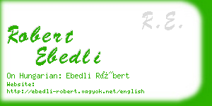 robert ebedli business card